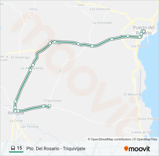 15 Bus Line Map