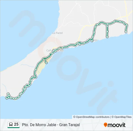 25 Bus Line Map