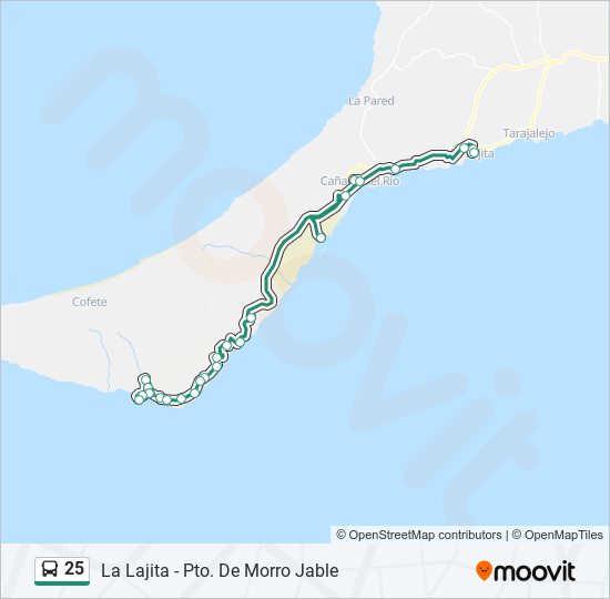 25 bus Line Map