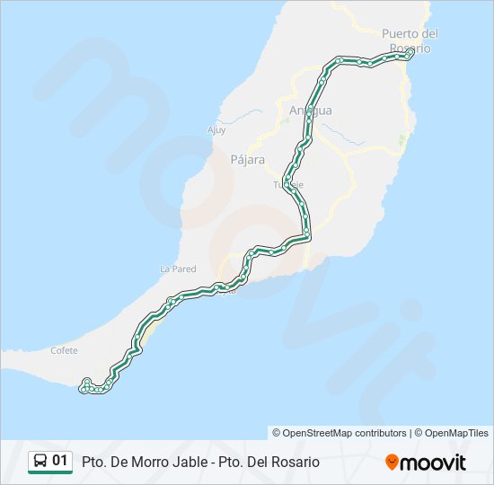 Mapa de 01 de autobús