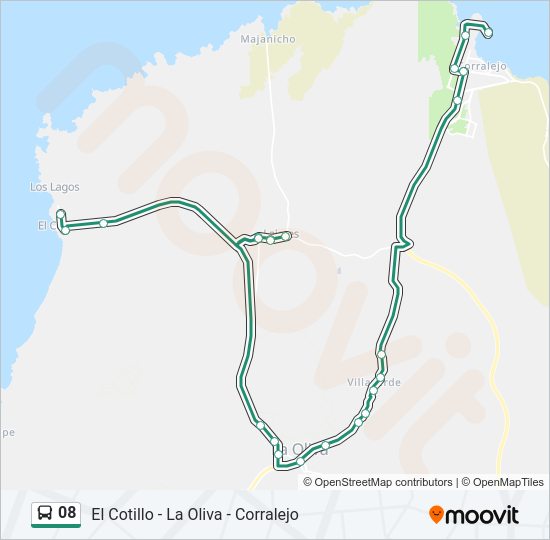 Mapa de 08 de autobús