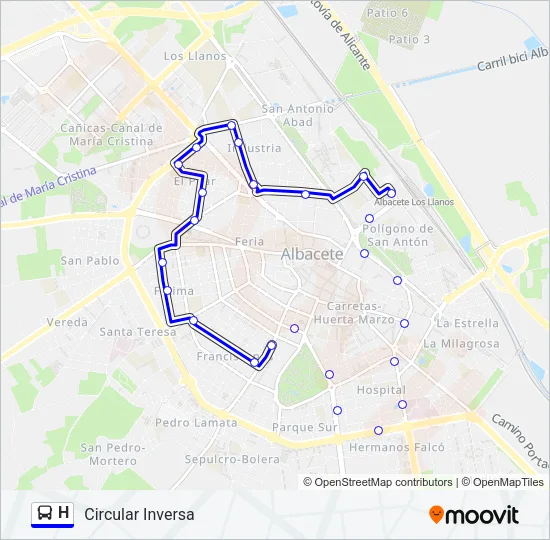 H Bus Line Map