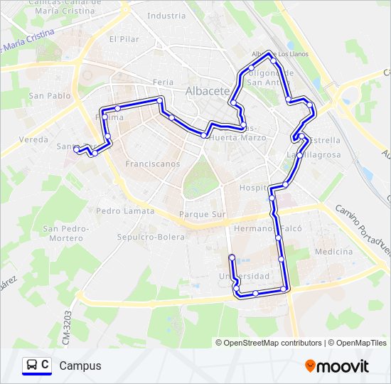 C Bus Line Map