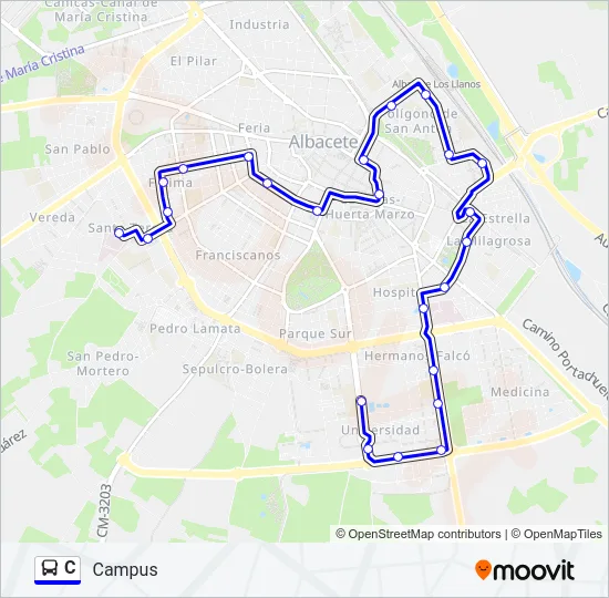 C Bus Line Map