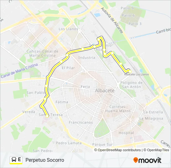 E Bus Line Map