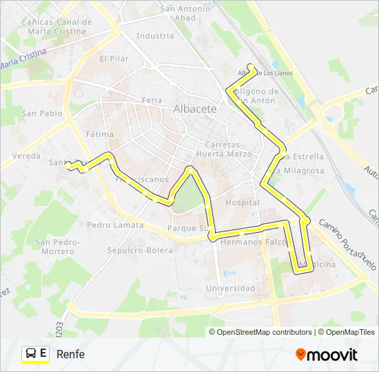 E Bus Line Map