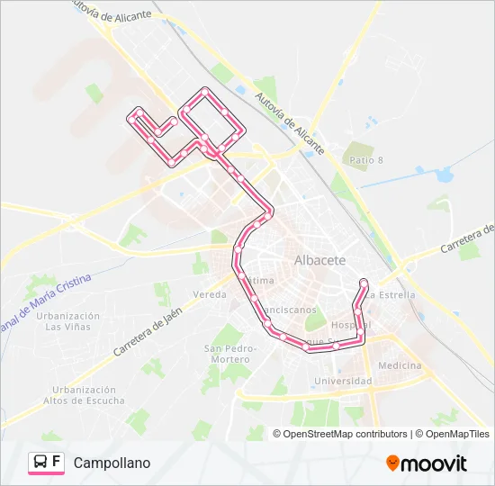 F Bus Line Map
