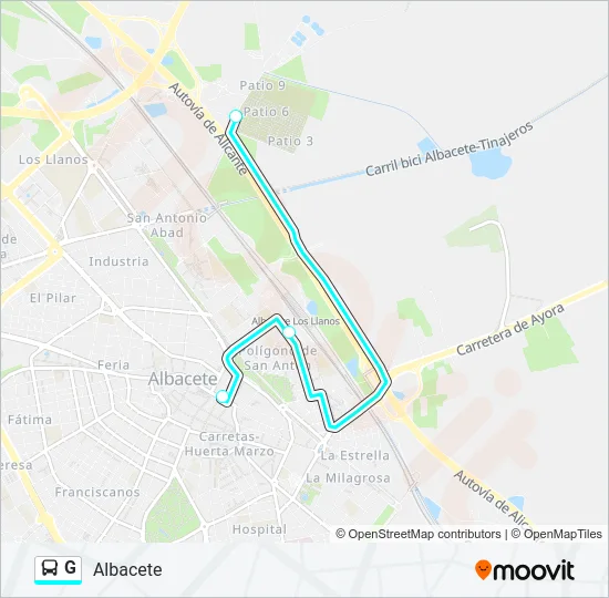 G Bus Line Map
