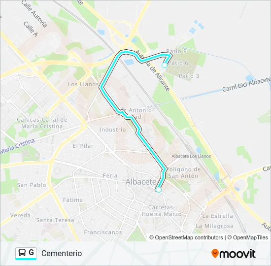 G Bus Line Map
