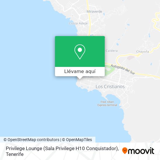 Mapa Privilege Lounge (Sala Privilege H10 Conquistador)