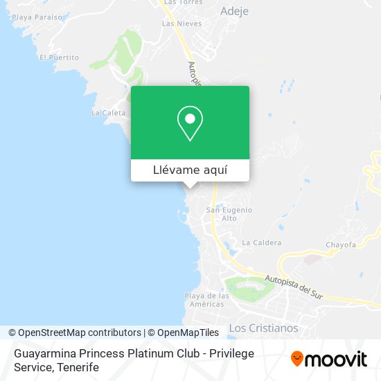Mapa Guayarmina Princess Platinum Club - Privilege Service