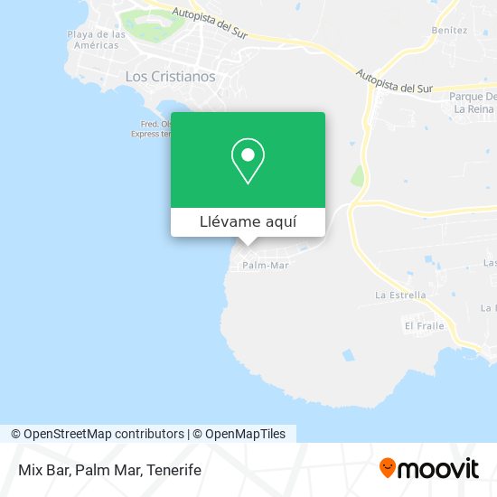 Mapa Mix Bar, Palm Mar
