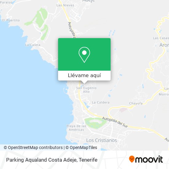 Mapa Parking Aqualand Costa Adeje