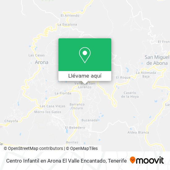 Mapa Centro Infantil en Arona El Valle Encantado