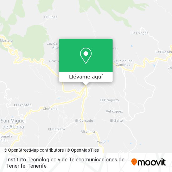 Mapa Instituto Tecnologico y de Telecomunicaciones de Tenerife