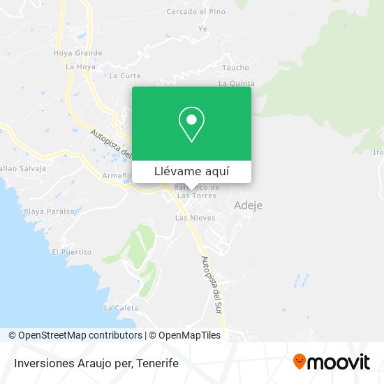 Mapa Inversiones Araujo per