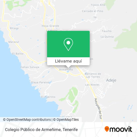 Mapa Colegio Público de Armeñime