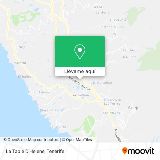 Mapa La Table D'Helene