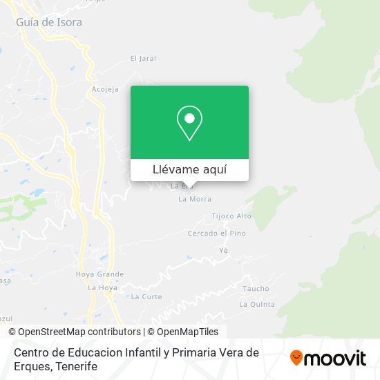 Mapa Centro de Educacion Infantil y Primaria Vera de Erques