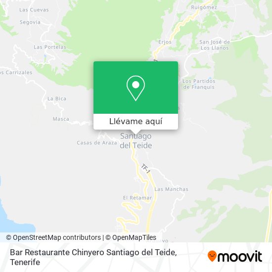 Mapa Bar Restaurante Chinyero Santiago del Teide