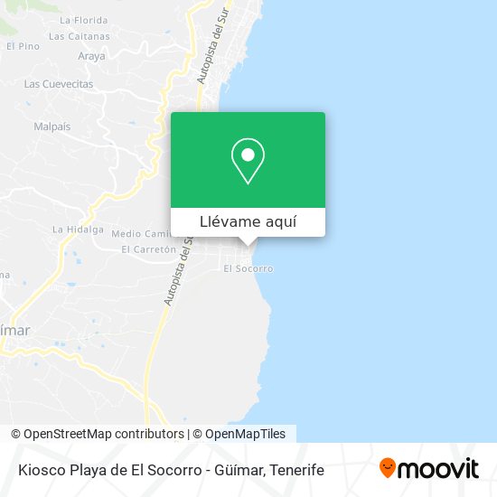 Mapa Kiosco Playa de El Socorro - Güímar