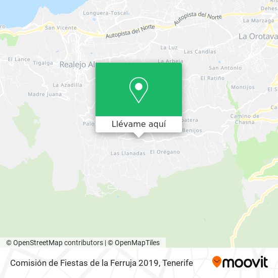 Mapa Comisión de Fiestas de la Ferruja 2019