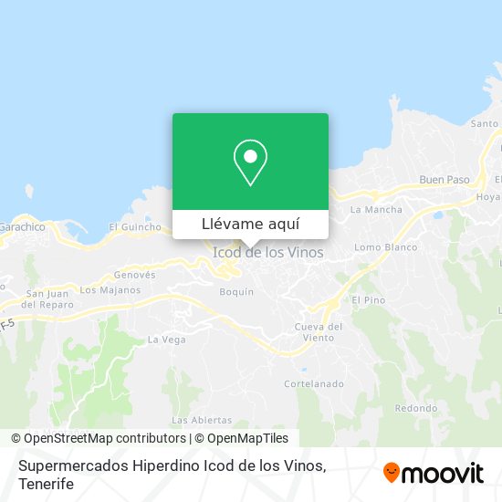 Mapa Supermercados Hiperdino Icod de los Vinos