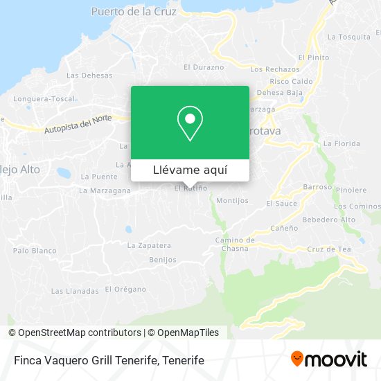 Mapa Finca Vaquero Grill Tenerife