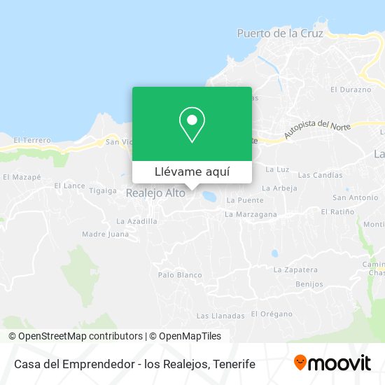 Mapa Casa del Emprendedor - los Realejos