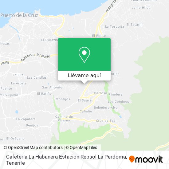 Mapa Cafetería La Habanera Estación Repsol La Perdoma