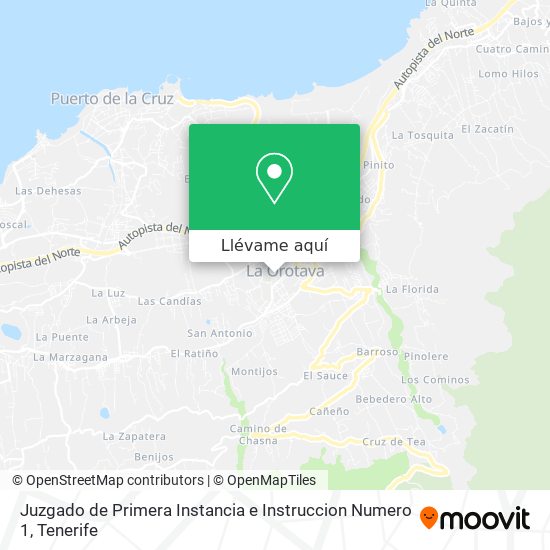 Mapa Juzgado de Primera Instancia e Instruccion Numero 1