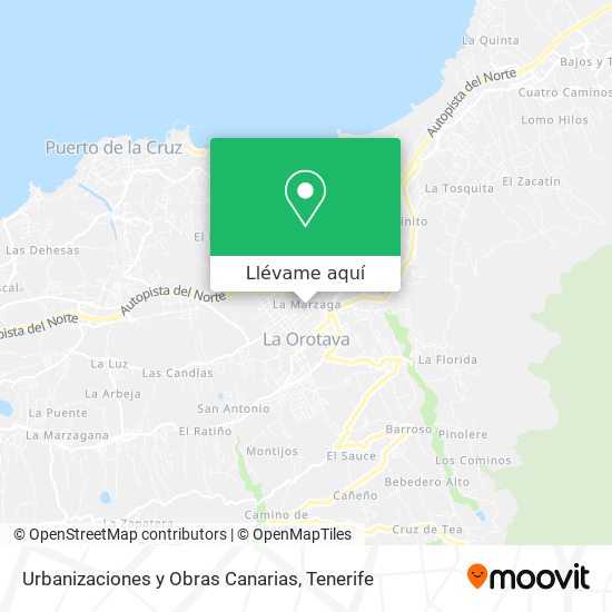 Mapa Urbanizaciones y Obras Canarias