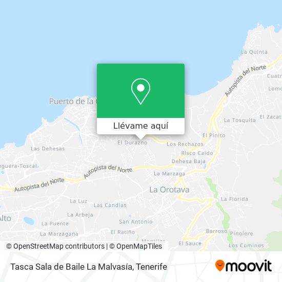 Mapa Tasca Sala de Baile La Malvasía
