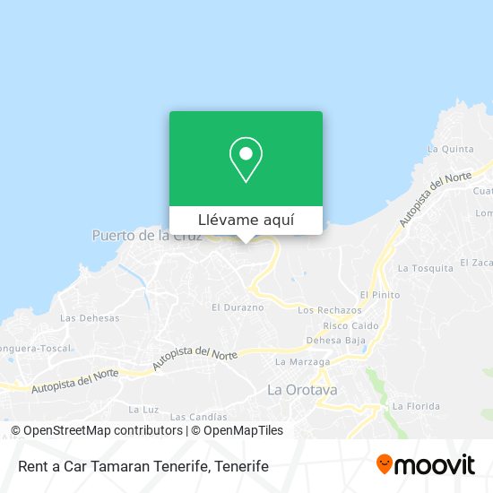 Mapa Rent a Car Tamaran Tenerife