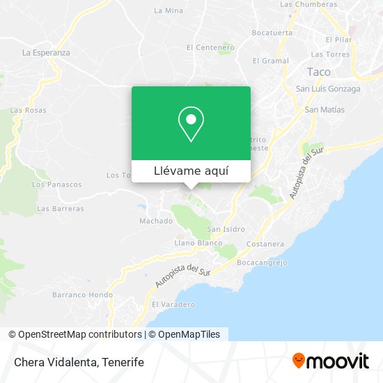 Mapa Chera Vidalenta