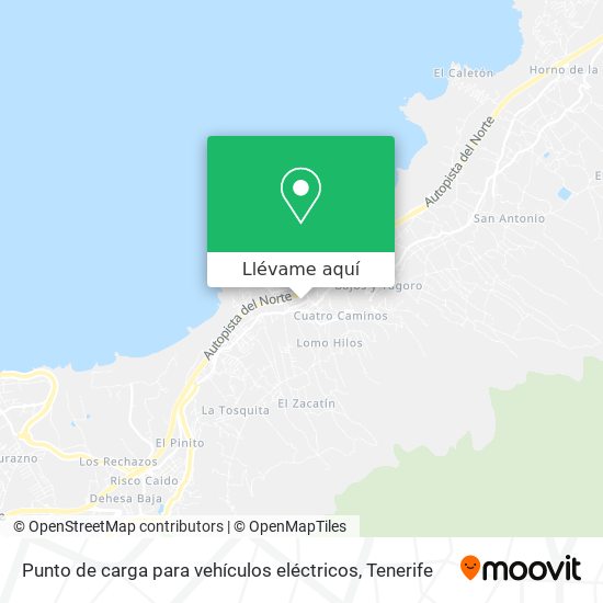 Mapa Punto de carga para vehículos eléctricos