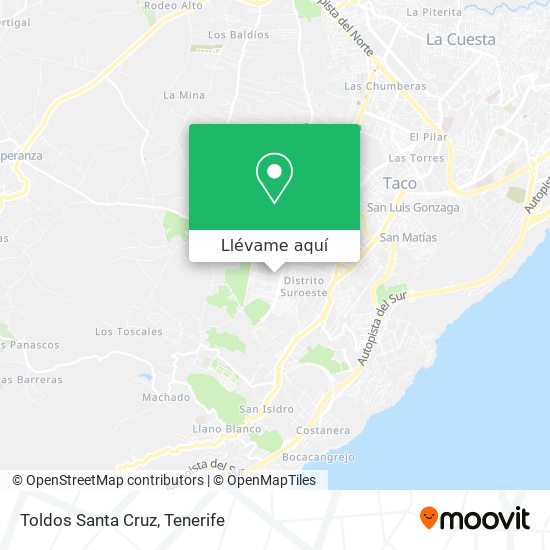 Mapa Toldos Santa Cruz