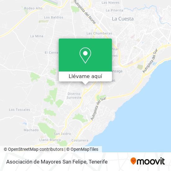 Mapa Asociación de Mayores San Felipe