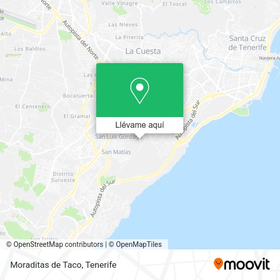 Mapa Moraditas de Taco