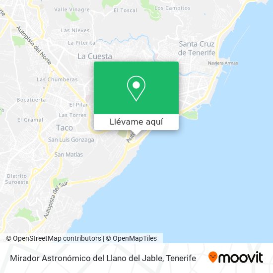 Mapa Mirador Astronómico del Llano del Jable