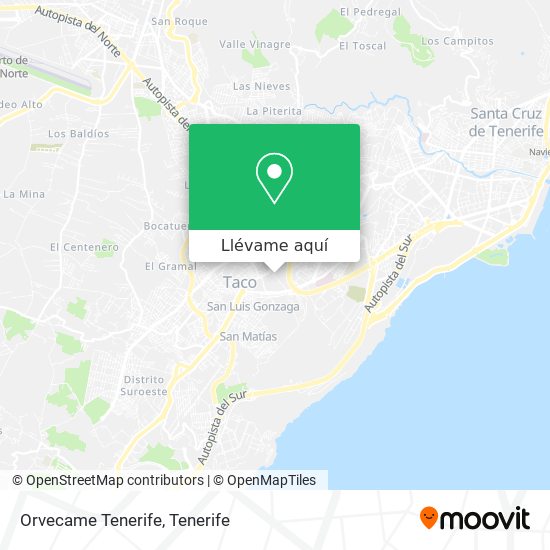 Mapa Orvecame Tenerife