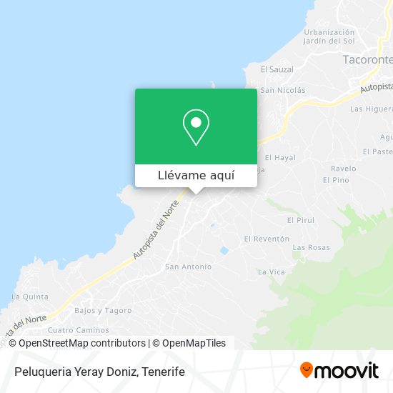 Mapa Peluqueria Yeray Doniz