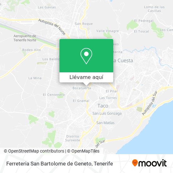 Mapa Ferreteria San Bartolome de Geneto