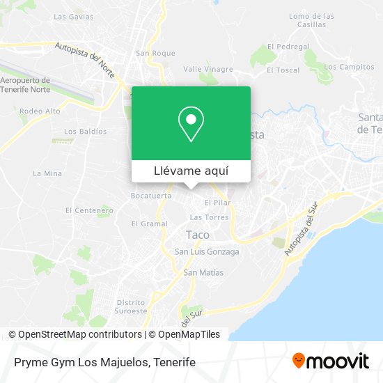 Mapa Pryme Gym Los Majuelos