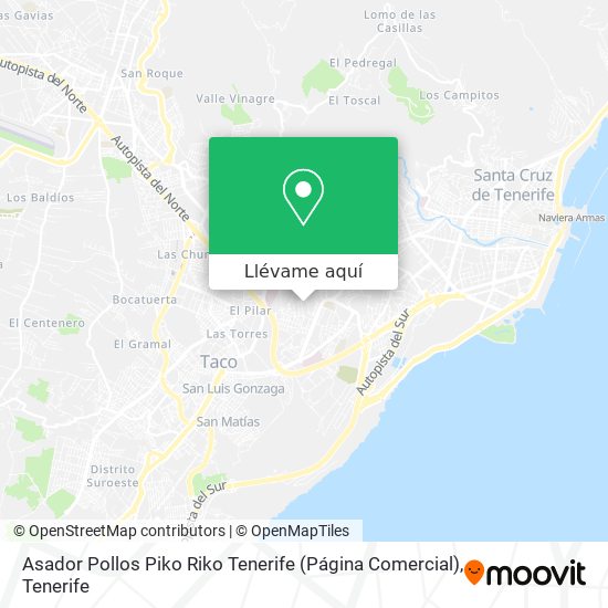 Mapa Asador Pollos Piko Riko Tenerife (Página Comercial)