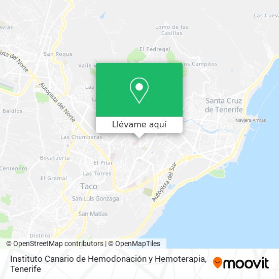 Mapa Instituto Canario de Hemodonación y Hemoterapia