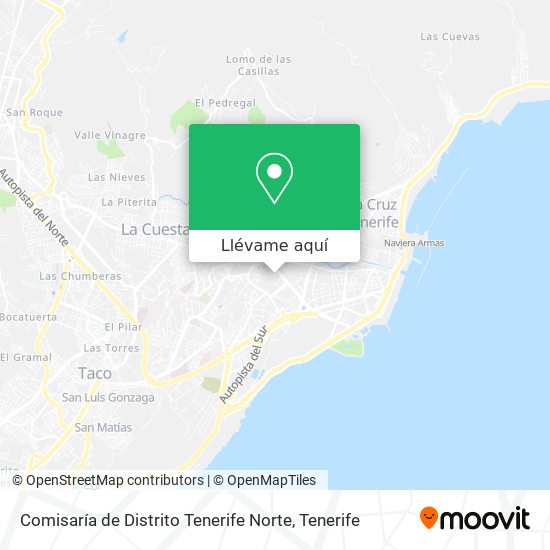 Mapa Comisaría de Distrito Tenerife Norte