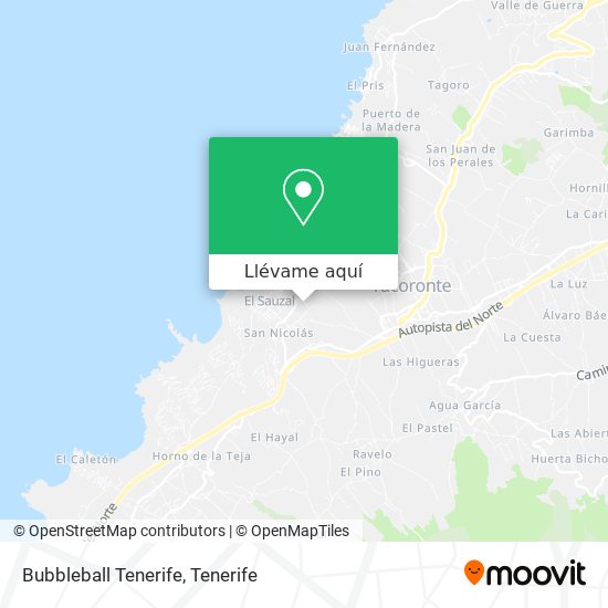 Mapa Bubbleball Tenerife