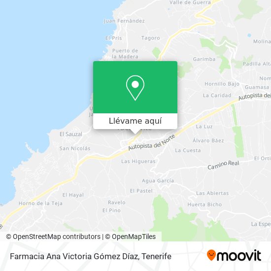 Mapa Farmacia Ana Victoria Gómez Díaz