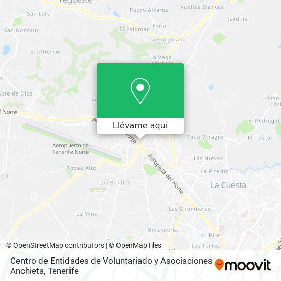 Mapa Centro de Entidades de Voluntariado y Asociaciones Anchieta